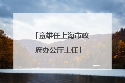 章雄任上海市政府办公厅主任